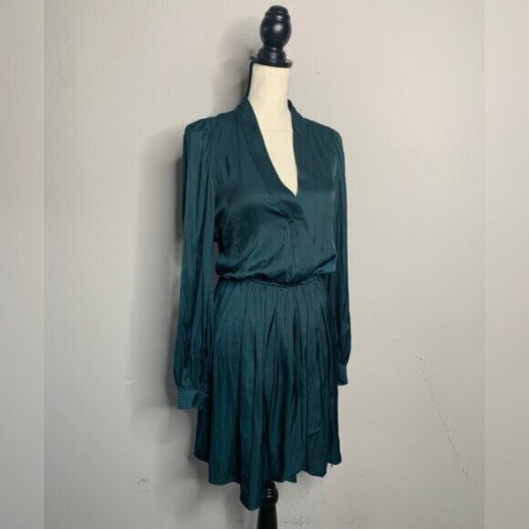 NWT Zadig & Voltaire Remember Satin Mini Long Sleeve Dress - Picture 3 of 16